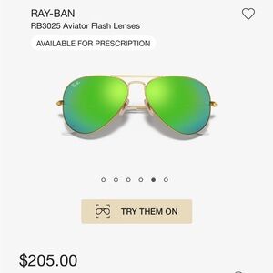 Ray-bans green 58mm